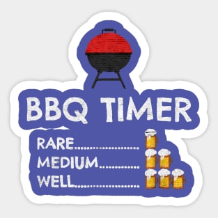 BBQ time rare medium well Sticker